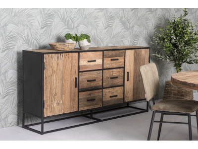Dressoir Dakota Riverwood massif & Metal