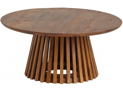 Table basse ronde piétement Colonne Manguier