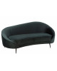 Sofa 180 cm Elisabeth Metal Microfibres Vert
