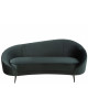 Sofa 180 cm Elisabeth Metal Microfibres Vert