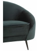 Sofa 180 cm Elisabeth Metal Microfibres Vert