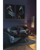 Sofa 180 cm Elisabeth Metal Microfibres Vert
