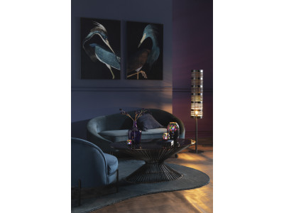Sofa 180 cm Elisabeth Metal Microfibres Vert
