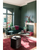 Sofa 180 cm Elisabeth Metal Microfibres Vert