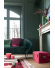 Sofa 180 cm Elisabeth Metal Microfibres Vert