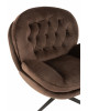 Siege Relax + Repose-Pieds Metal/Textile Maron Fonce
