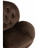 Siege Relax + Repose-Pieds Metal/Textile Maron Fonce