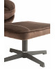 Siege Relax + Repose-Pieds Metal/Textile Maron Fonce