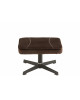 Siege Relax + Repose-Pieds Metal/Textile Maron Fonce