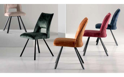 Chaise Aix Velours 6 coloris
