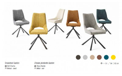 Chaise Gaston Pivotante 6 coloris 209,00 €